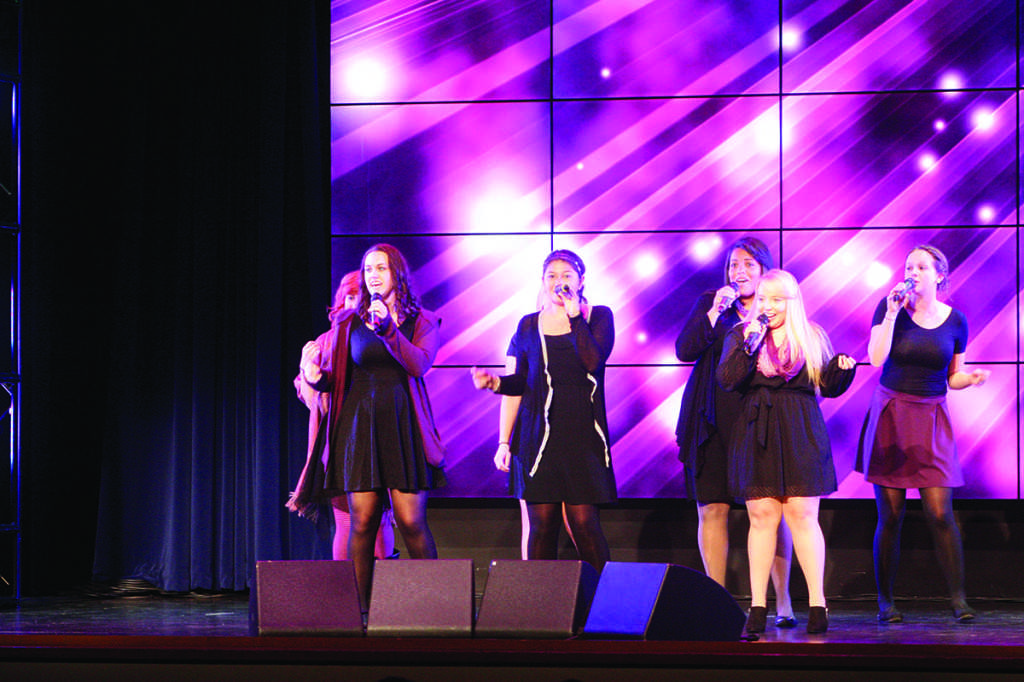 The all-female a cappella group Callisto performed in the first half of the A Capella Extravaganza.