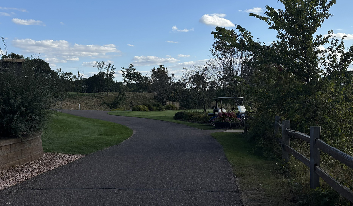 The women’s golf team practices at the Eau Claire Country Club. 