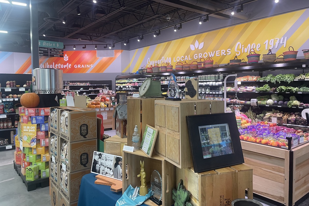 Menomonie Market featured a festive display near their entrance commemorating the co-op’s history.