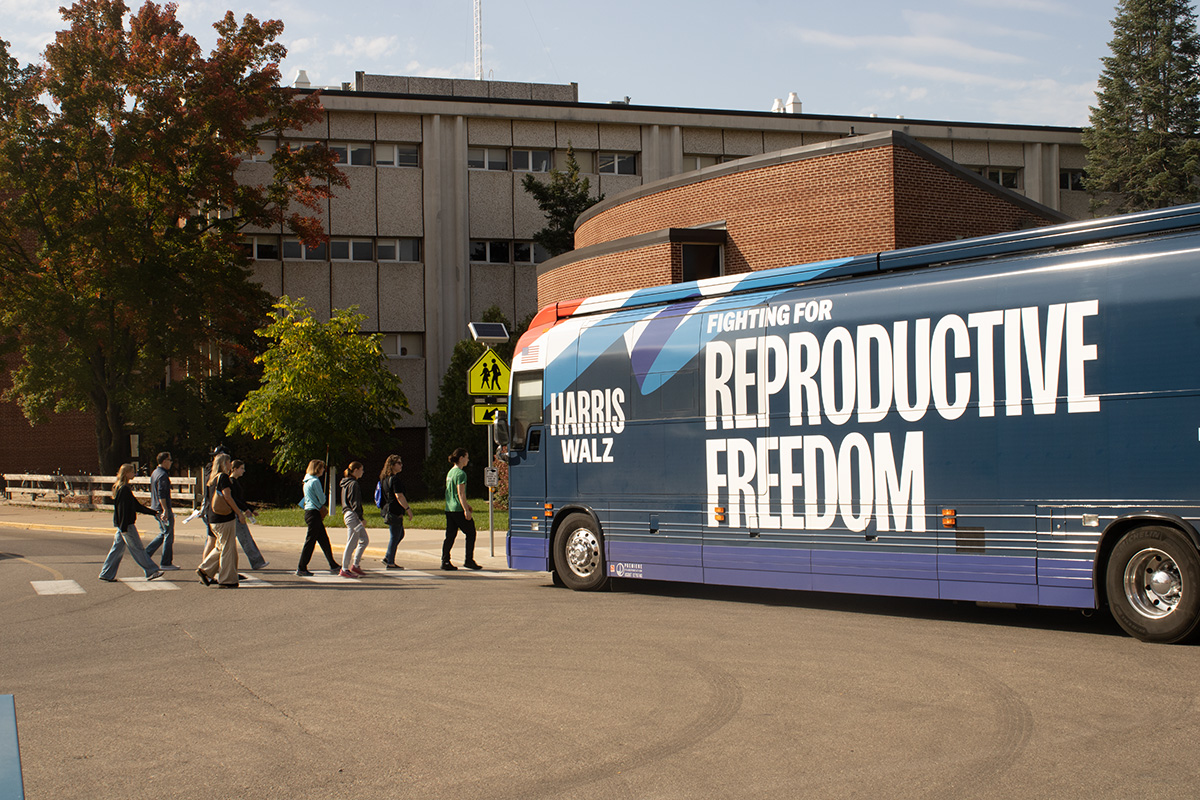 The Reproductive Freedom Bus Tour made a stop at UW-Eau Claire.