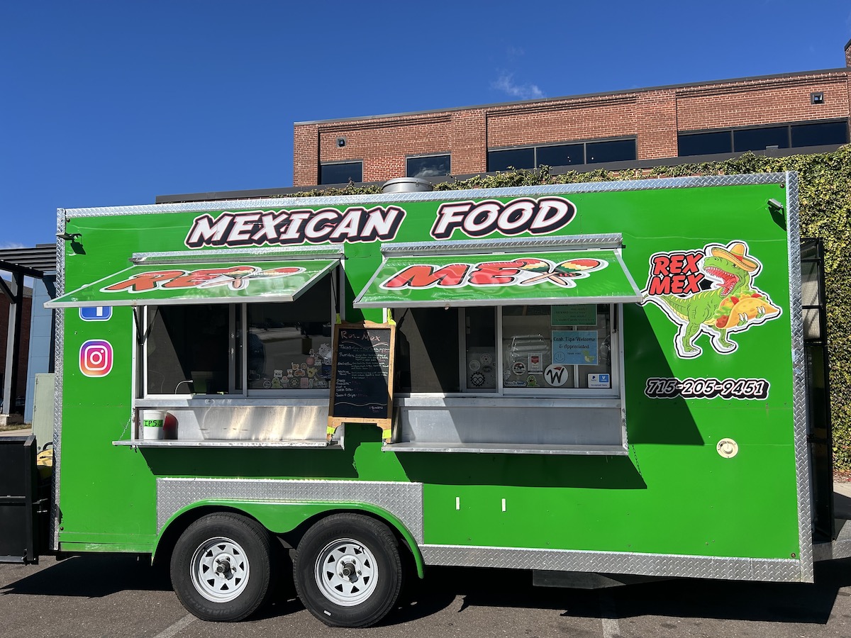 The Tex-Mex food truck was parked outside of The Brewing Projekt.