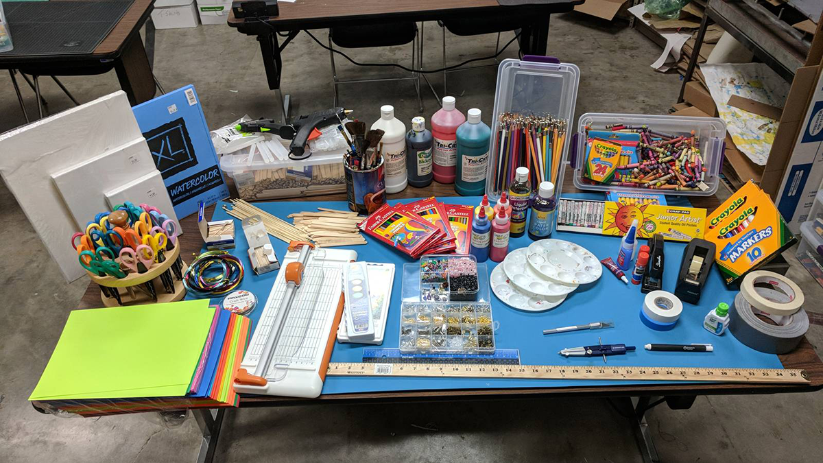 Some of the supplies offered in the Blugold Makerspace.